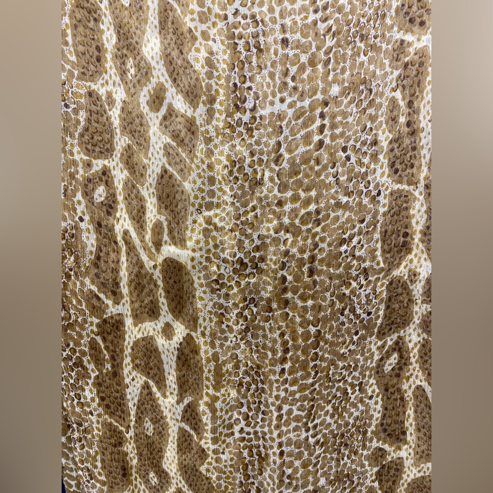 100% silk animal print scarf